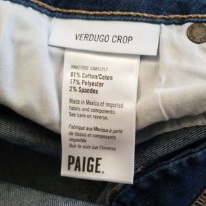 PAIGE Jeans - PAIGE verdugo crop size 30 PAIGE Jeans - PAIGE verdugo crop size 30